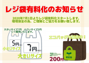 2020.06.23　レジ袋有料化のお知らせ